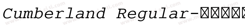 Cumberland Regular字体转换